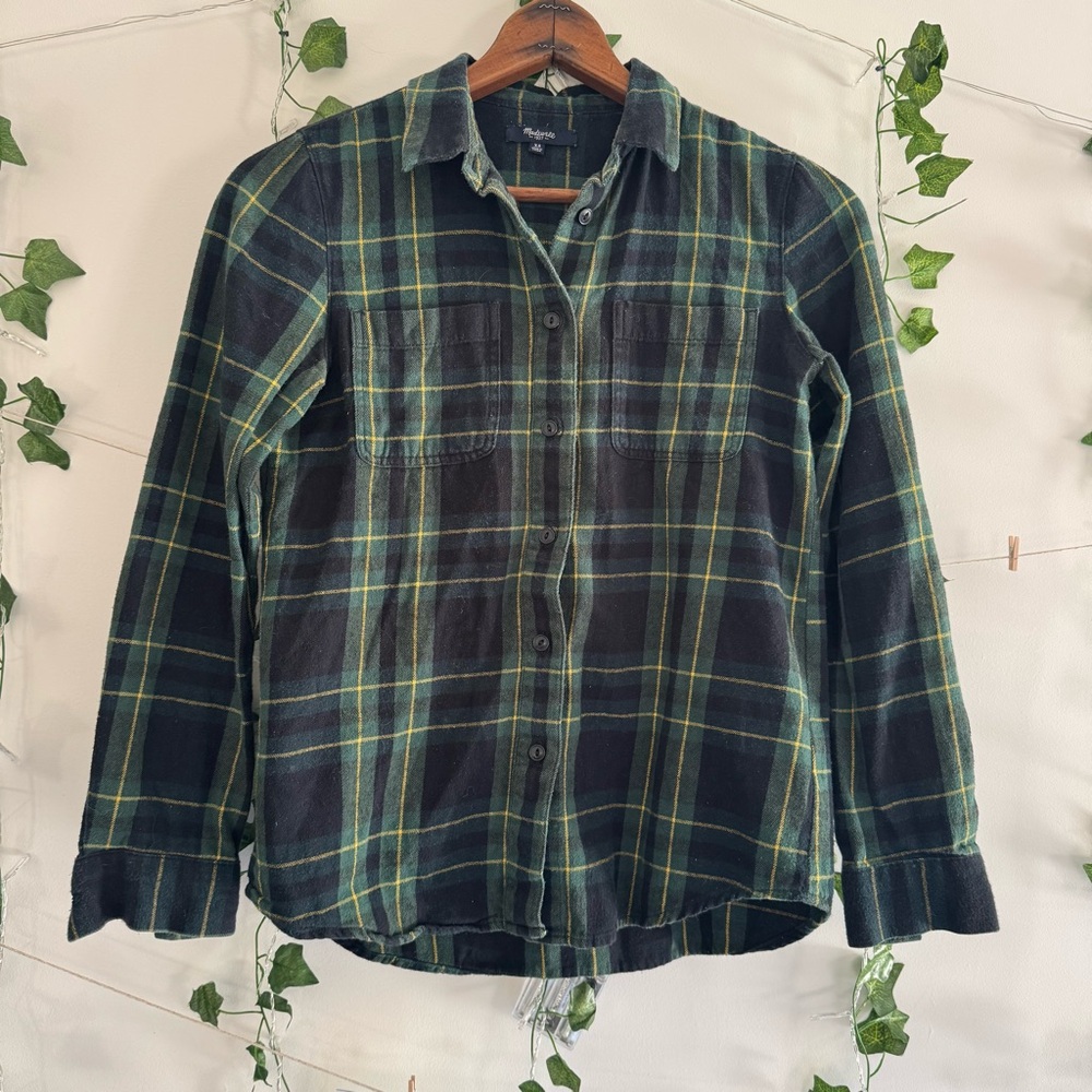 Madewell Cotton Plaid Flannel Button Down Shirt XS